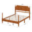 Lit poteau en bois traditionnel, lit plateforme rétro, aucun sommier requis, assemblage facile-131100512-131100519