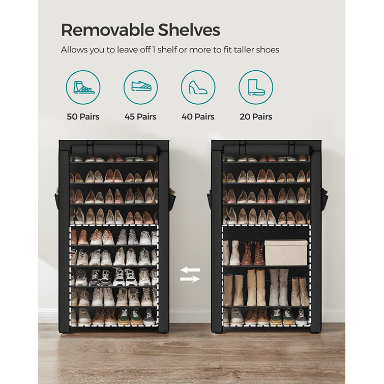 50 Pair Shoe Storage Cabinet Rebrilliant Finish: Black