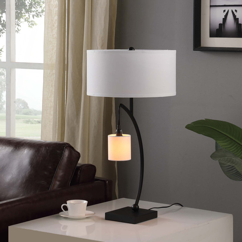 Lampe de table 28 po, Noir mat