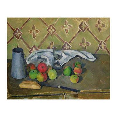 «Fruit Serviette and Milk Jug» par Paul Cézanne - Impression giclée