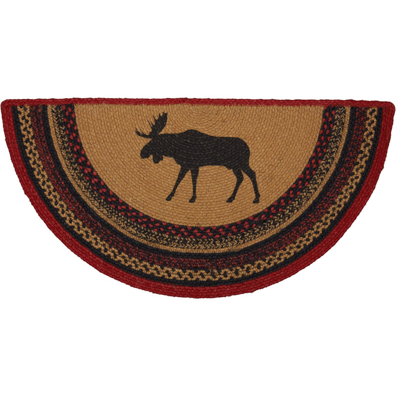 Peri Geometric Indoor Rug, Half Circle 1'4" x 2'9"