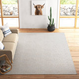 Tapis en laine / coton touffeté à la main Corenia en brun / ivoire