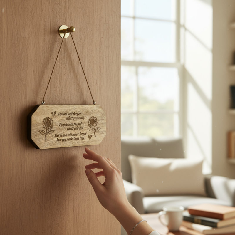 Plaque murale «How You Made Them Feel» - Naturel