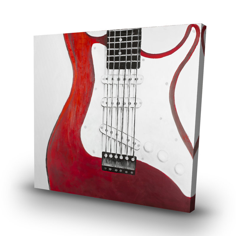electric guitar - 32"x32" art on canvas