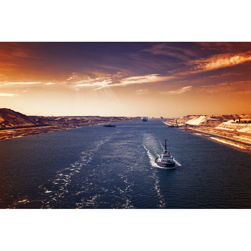 Suez Canal by NaLha - Wrapped Canvas Print, 30cm H x 46cm W