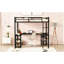 Lit mezzanine double avec bureau - Métal pour répondre aux besoins de votre chambre à coucher