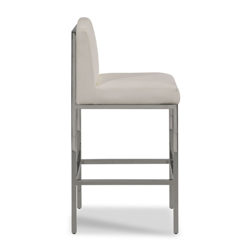 Venice Stool, Bar Stool (30.5" Seat Height), Silver
