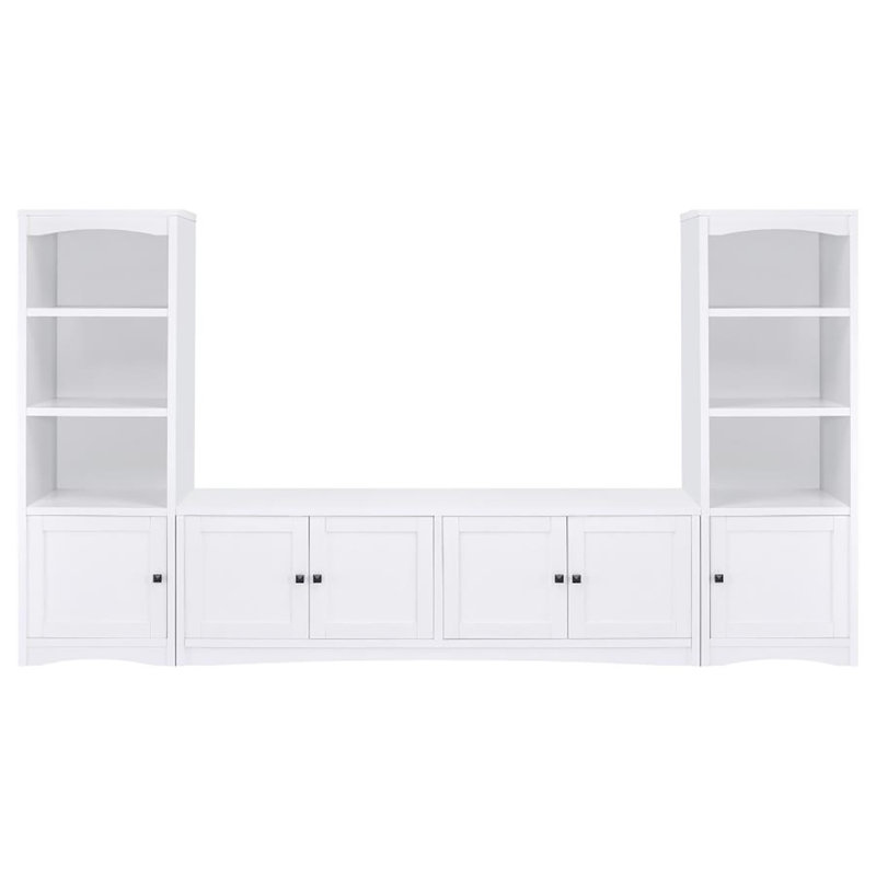 Meuble audio-vidéo 3 pièces Patterson, Blanc