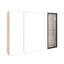 Armoire de salle de bain avec miroir 39,4 po avec rangement combiné, armoire à pharmacie murale avec porte à fermeture en douceur, tablettes réglables en verre