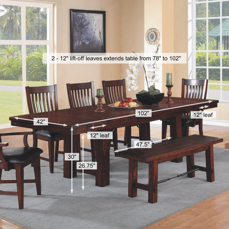 Madrazo Extendable Solid Wood Base Dining Table
