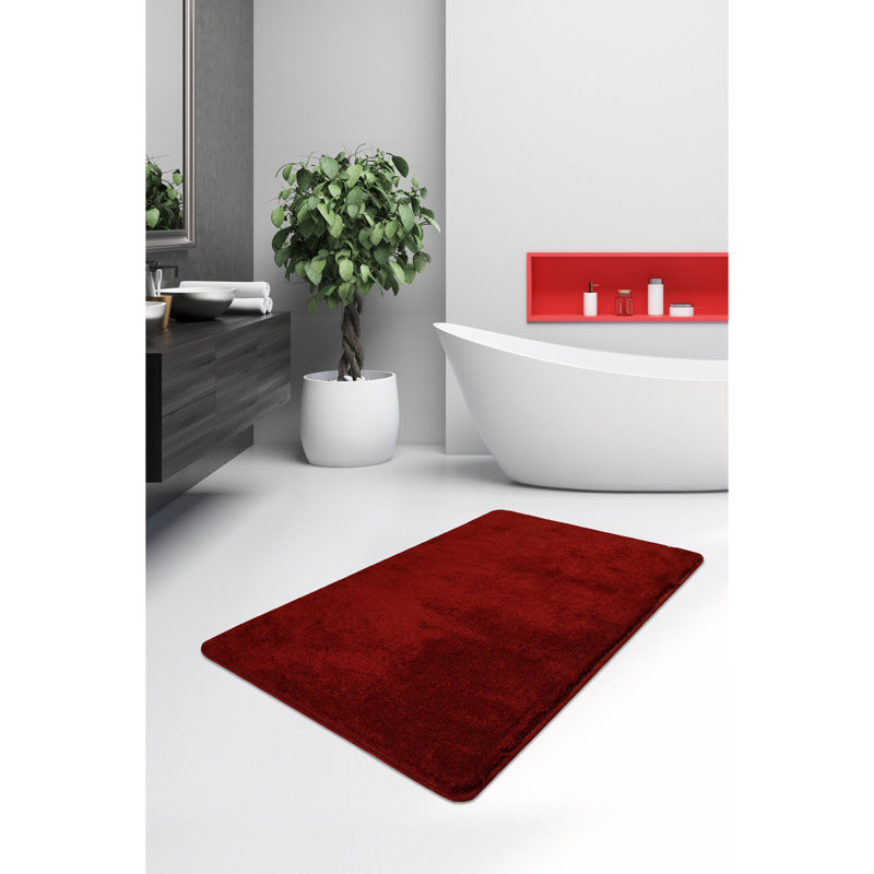 Margaretville Bath Rug, 1.18" H x 27.56" W x 47.24" L, Red