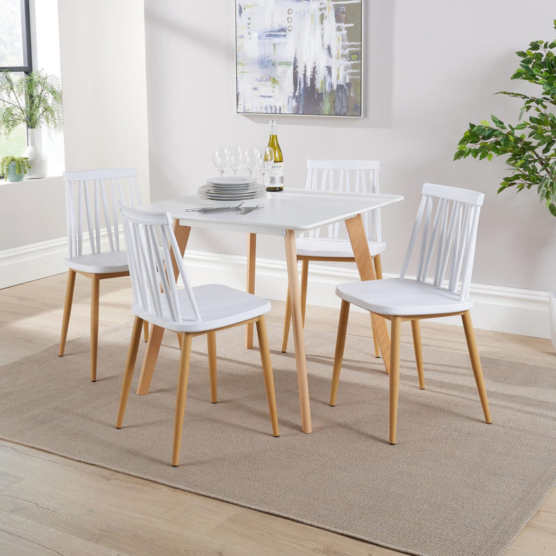 Vesperina 4 - Person Dining Table and Chairs Set, White