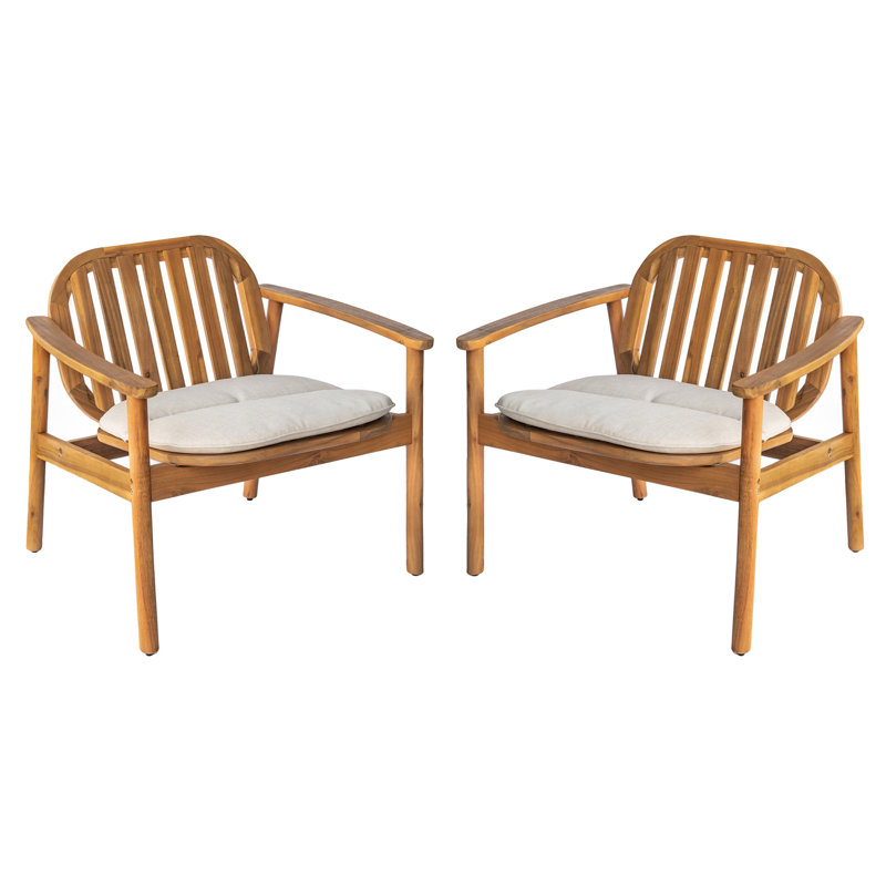 Fauteuil club avec coussin Meja, ensemble de 2