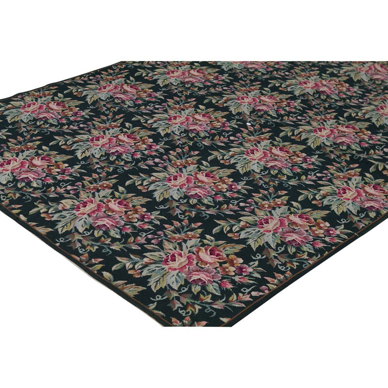 Handmade Wool Floral Area Rug