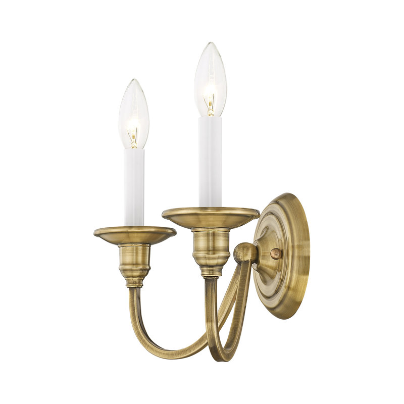 Eckard Candle Wall Light, Antique Brass
