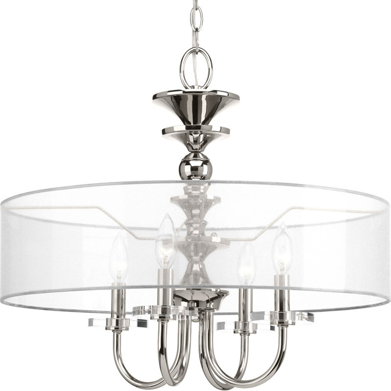 Marché 4 - Light Dimmable Drum Chandelier