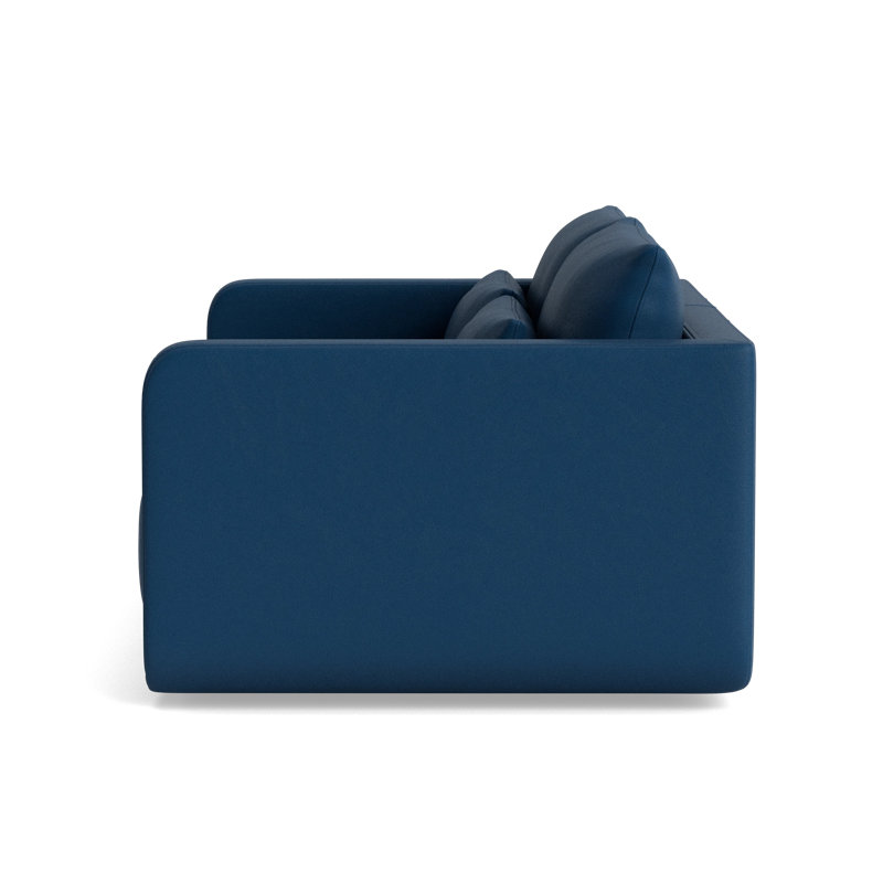 Eva Loveseat (70"), Bison Deep Blue Top Grain Leather