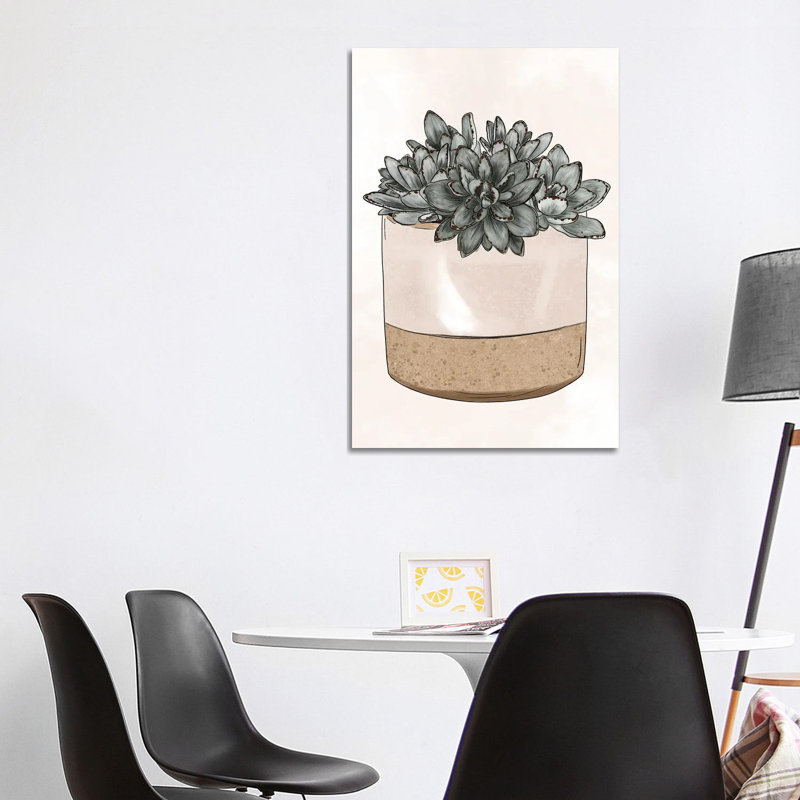 Potted Succulents 1 Piece Wrapped Canvas Painting, 101.6 cm H x 66.04 cm W x 1.91 cm D