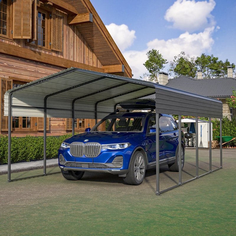 13 Ft. W x 20 Ft. D Canopy Heavy Duty Carport with Galvanized Steel Roof