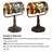 Rosalind Wheeler Tiffany Style Bankers Lamp-Stained Glass Butterfly Design Table or Desk Light LED Bulb Included-Vintage Look Colorful Accent Decor