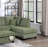 Gorgeous Sage Color 3Pc Sectional Set Corduroy Upholstered LAF Sofa RAF Chaise Ottoman L-Sectional Living Room Furniture