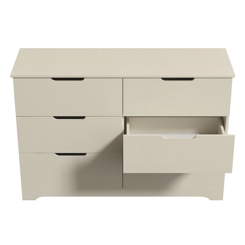 Commode 6 tiroirs Aroob, Beige
