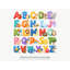 ABC Picture Alphabet Wall Decals, Set of 26 Educational Peel and Stick Wall Stickers, Classroom Playroom Decor, Kids Learning Wall Art, 20"W x 20"H (50 x 50 cm)-910094240