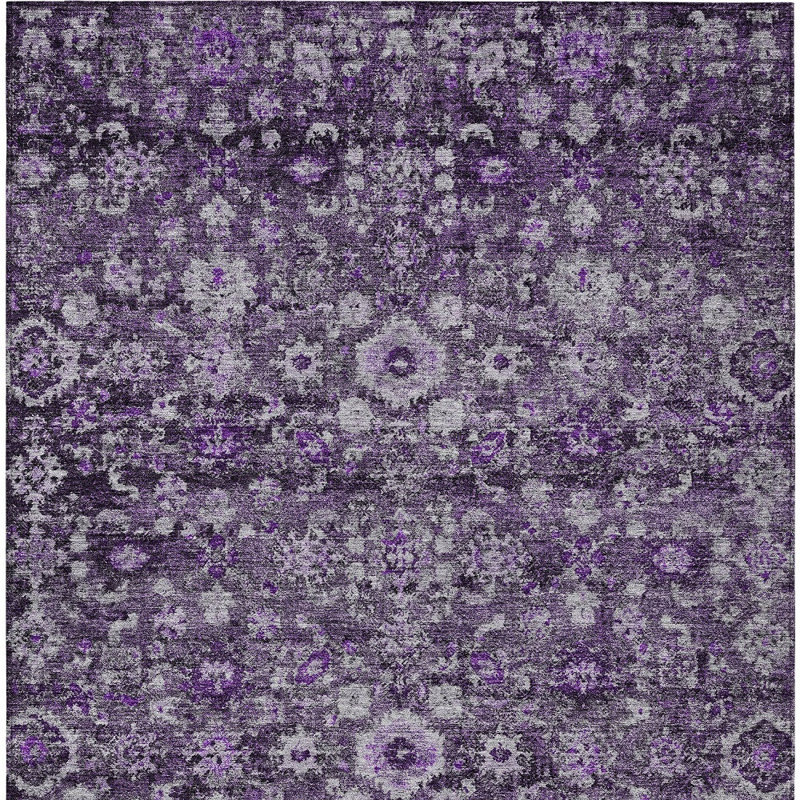 Tapis d'intérieur lavable oriental lilas et lavande mauve 5 pi x 8 pi