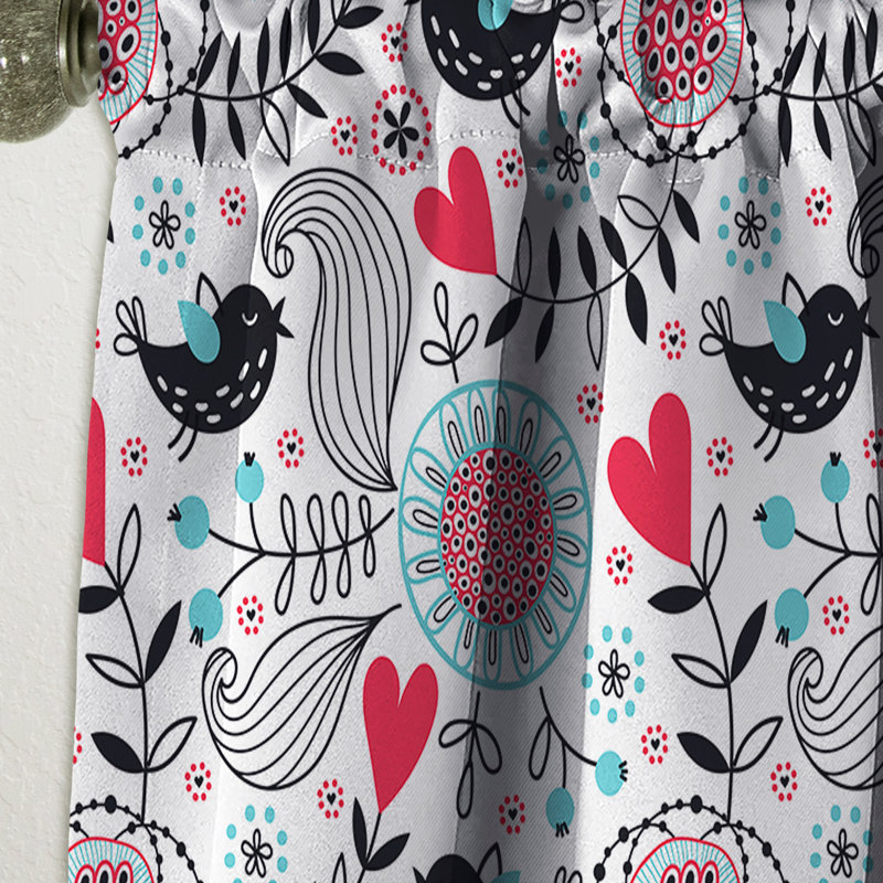 Rideau simple occultant à motif floral romantique - Nature Modern Kids, L 52 po x L 84 po