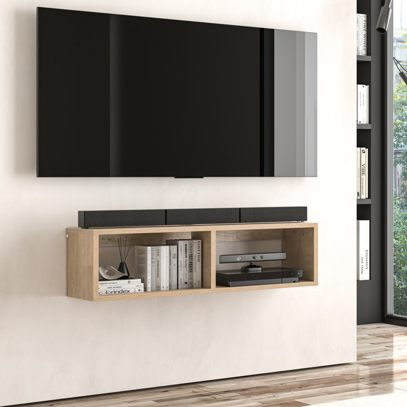 Modular Floating Tv Console Box, Natural