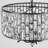 24.4" 8-Light Modern Transitional Crystal Drum Chandelier Matte Black Finish