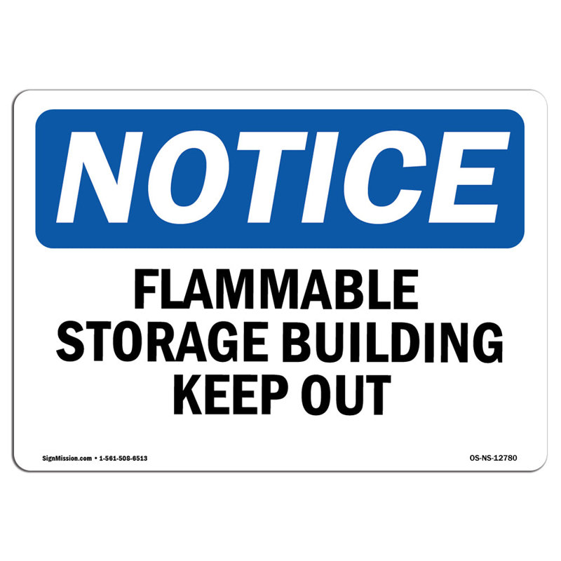 Flammable Storage Keep out Sign