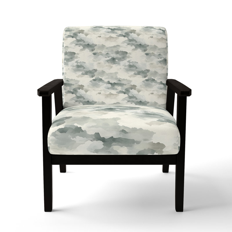 Chaise d'appoint Abstract, Accoudoirs carrés noirs