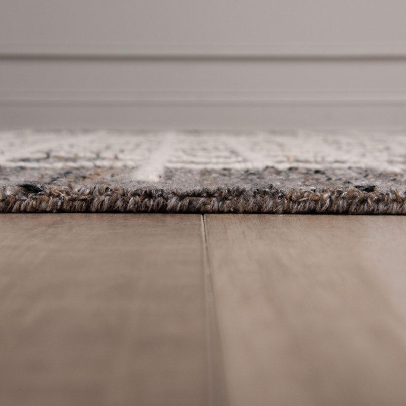 Hand Tufted Poly/Wool Area Rug, Rectangle 7'9" x 9'9"
