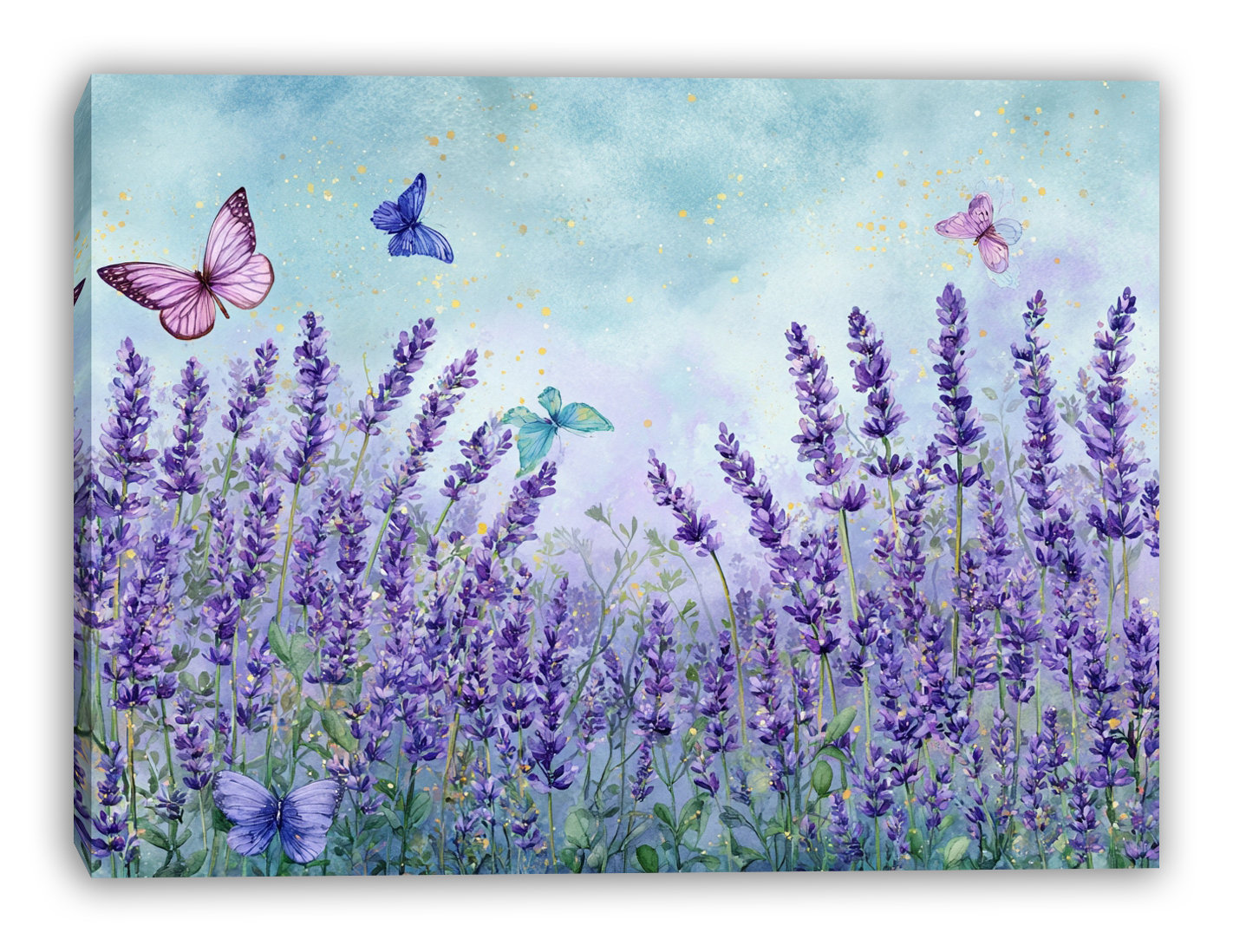Ophelia & Co. Whispering Lavender Meadow Wrapped Canvas Wall Art | Wayfair