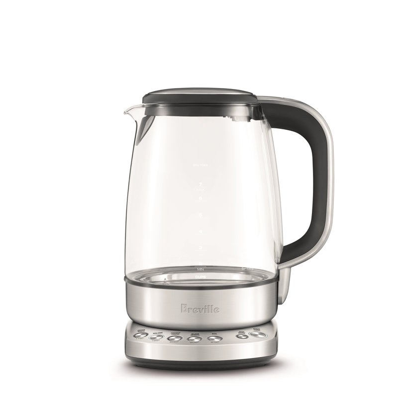 Breville 57 oz Silver Glass Variable Temperature Kettle