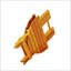 Table d'appoint pliable et réglable en bois d'acacia avec finition en teck, aucune installation requise pour une utilisation intérieure et extérieure