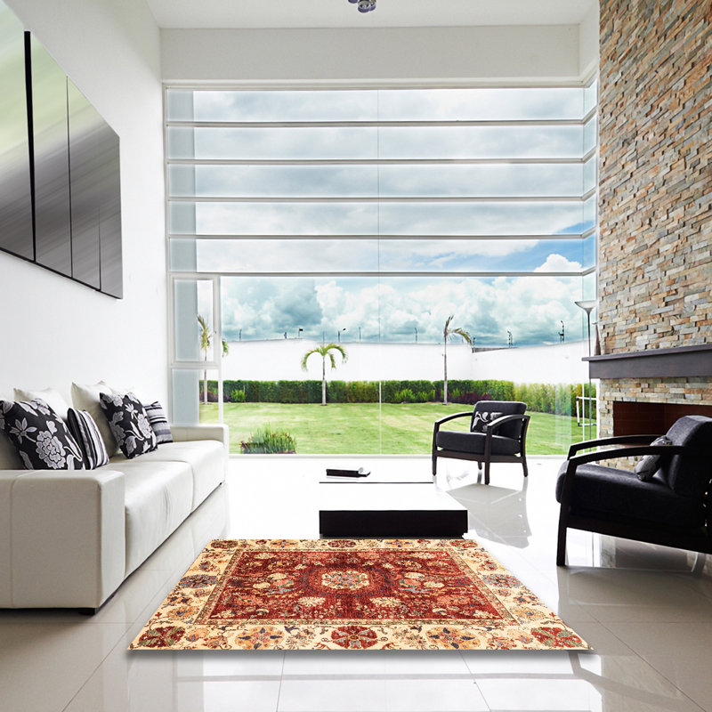 Abstract Indoor Rug, Square 6'
