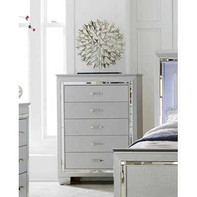 Commode à 5 tiroirs, commode de chambre à coucher pour la maison