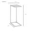 Table d'appoint moderne de 10 po de largeur x 25,3 po de hauteur avec base coulissante en forme de C-50878603-50878601