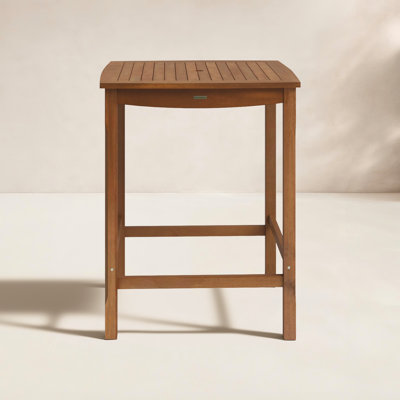Benedetto 34" Eucalyptus Patio Bar Table
