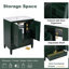 Meuble-lavabo 30 po avec lavabo style rétro, espace de rangement multifonctionnel, tablette de porte, porte à fermeture en douceur, vert foncé