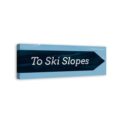 «Ski Slopes Arrow», art textuel sur toile tendue