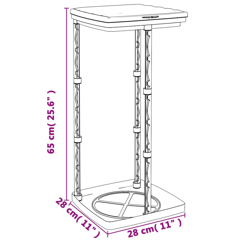 Malachie Plastic Manual Lift Kitchen Trash Can, 60 L