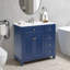 Meuble-lavabo 36 po avec lavabo en céramique - tiroir rabattable, portes à fermeture en douceur, tablettes ajustables-23316994