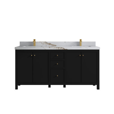 Chicago 72'' Double Bathroom Vanity with Top