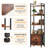 15"W 5 Tier Bookshelf with Drawer, Small Bookcase for Living Room, Bedroom, Industrial Bookshelf Wood and Metal Storage Rack-973239595-973239593