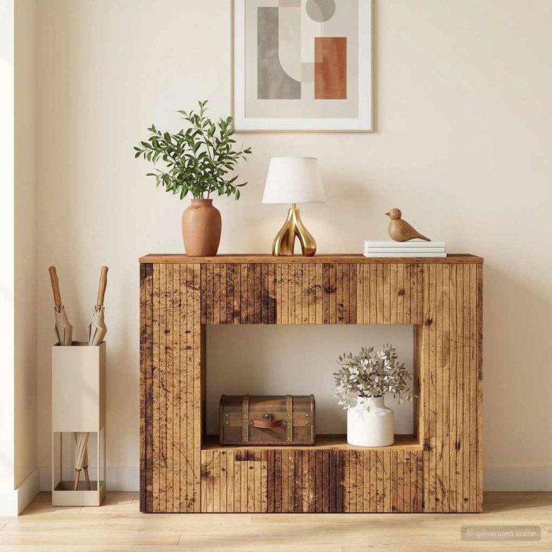 101cm Console Table, Old Wood, Old Wood, Old Wood