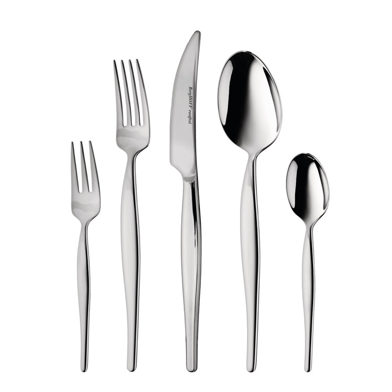 BergHOFF Essentials Finesse by Ralph Kramer 30Pc 18/10 Stainless Steel Flatware set, Service for 6