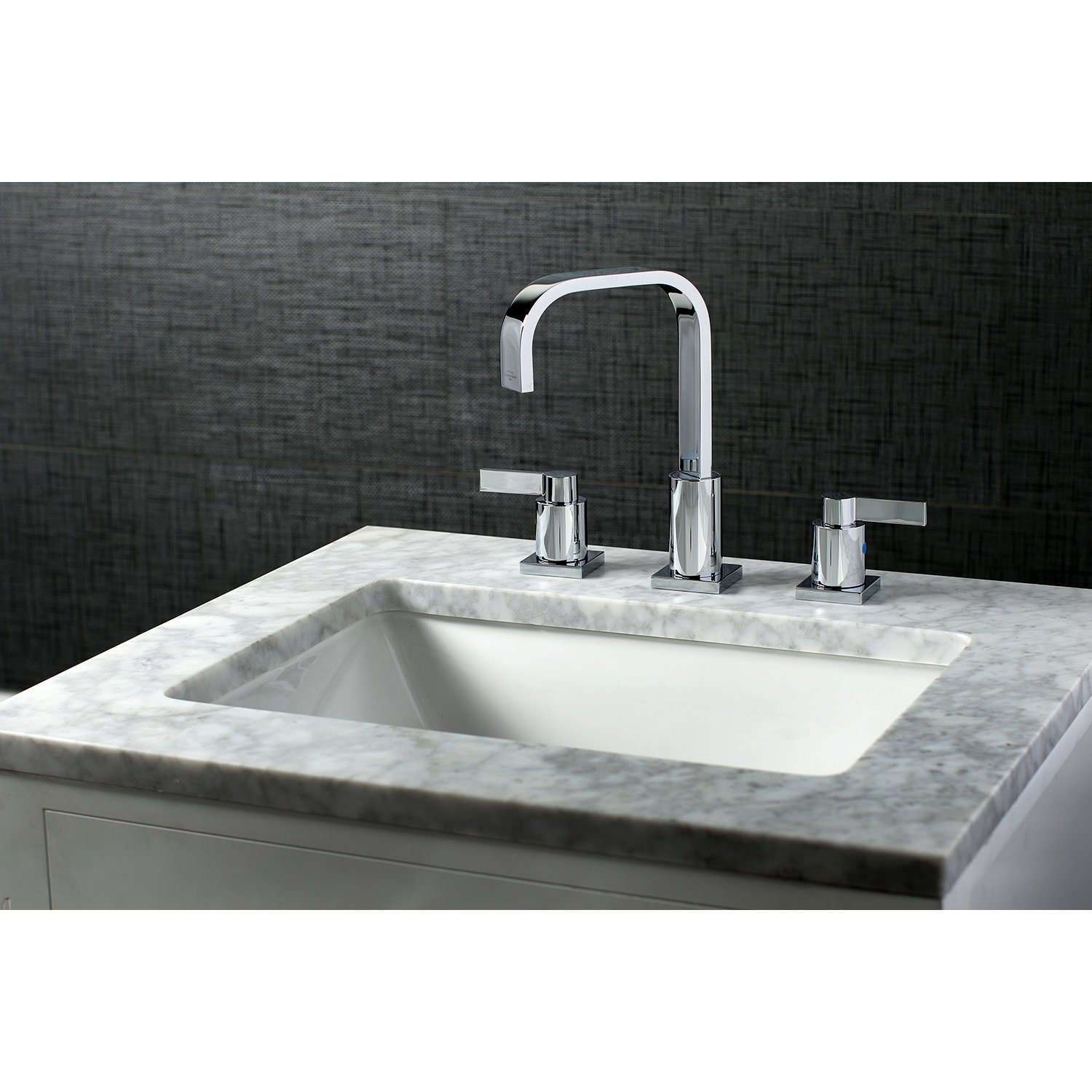 NuvoFusion Widespread Bathroom Faucet with Drain, Polished Chrome